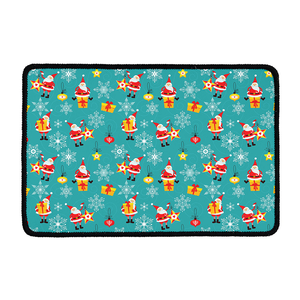 Christmas Santa Gift Pattern Print Kitchen Mat