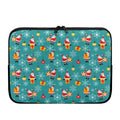 Christmas Santa Gift Pattern Print Laptop Sleeve