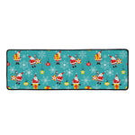 Christmas Santa Gift Pattern Print Long Kitchen Mat