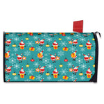 Christmas Santa Gift Pattern Print Mailbox Cover