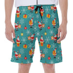 Christmas Santa Gift Pattern Print Men's Beach Shorts