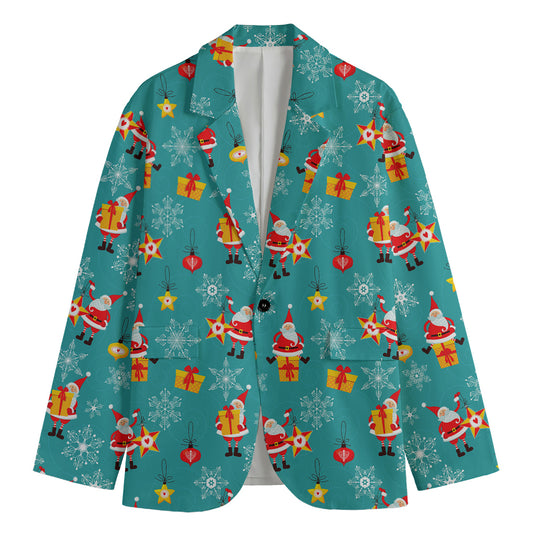 Christmas Santa Gift Pattern Print Men's Blazer
