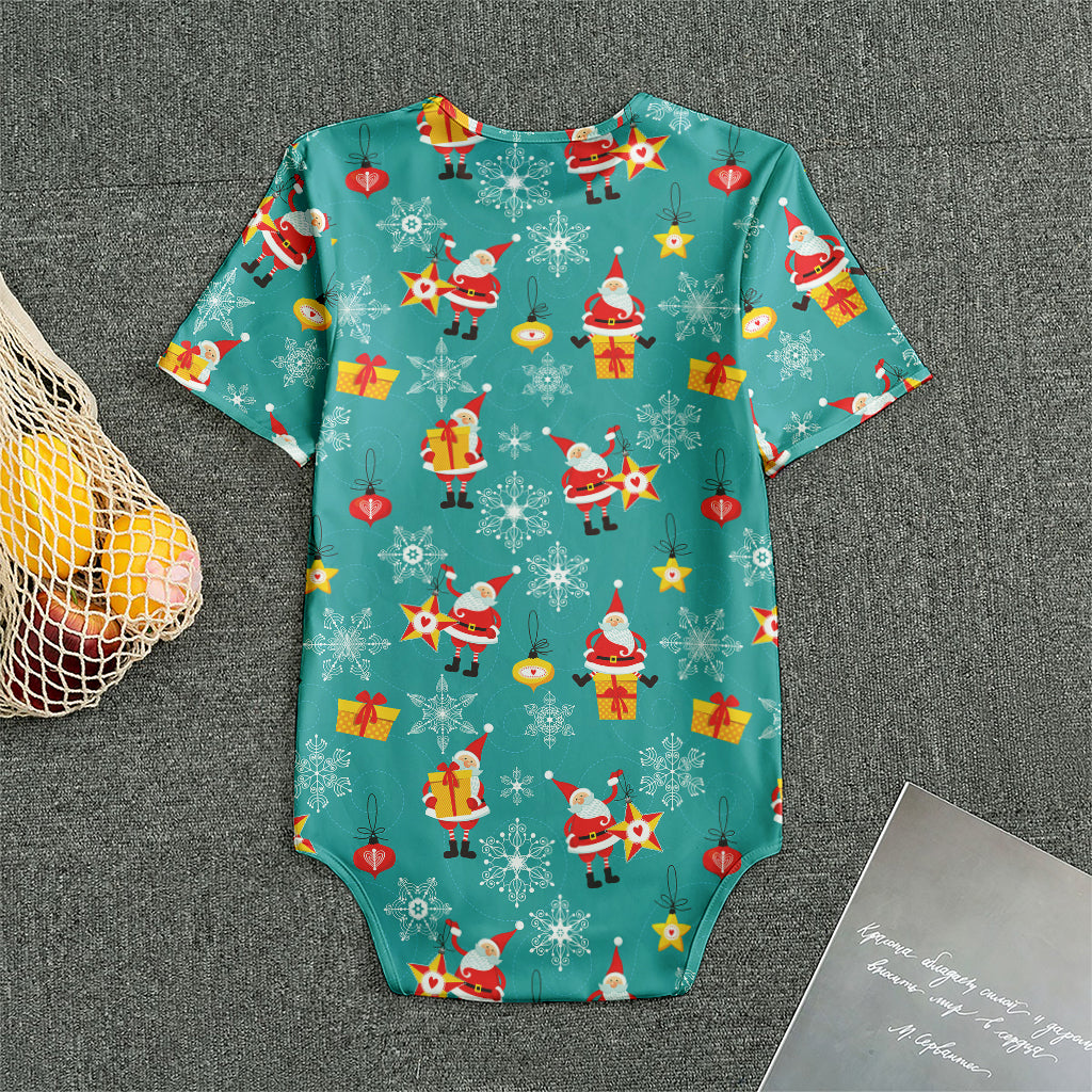 Christmas Santa Gift Pattern Print Men's Bodysuit