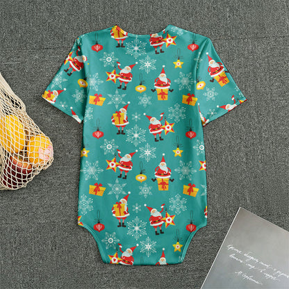 Christmas Santa Gift Pattern Print Men's Bodysuit