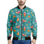 Christmas Santa Gift Pattern Print Men's Bomber Jacket