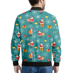 Christmas Santa Gift Pattern Print Men's Bomber Jacket