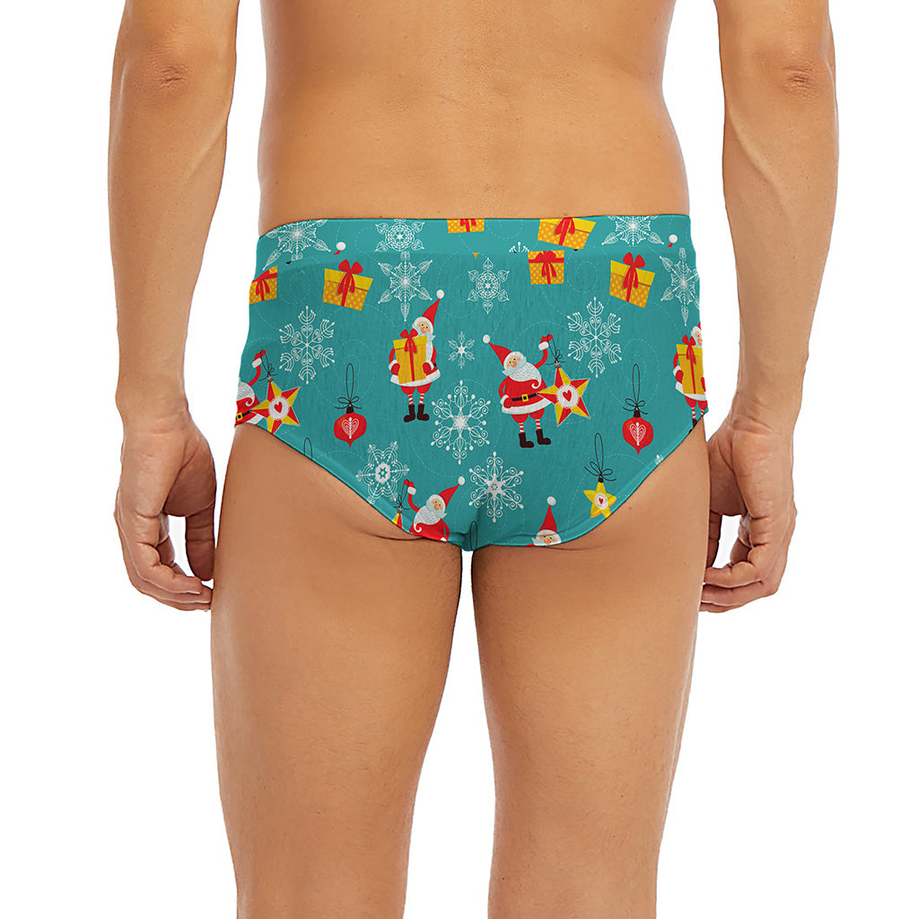 Christmas Santa Gift Pattern Print Men's Briefs