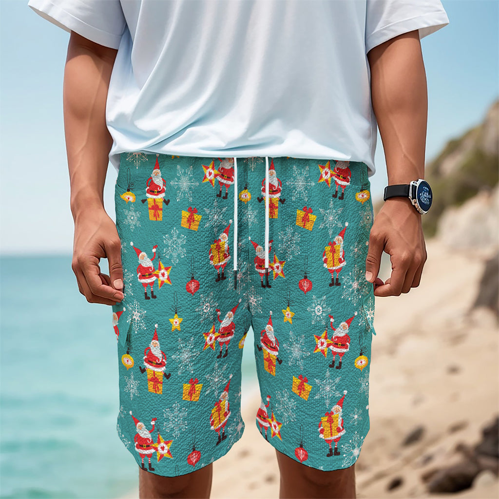 Christmas Santa Gift Pattern Print Men's Cargo Shorts