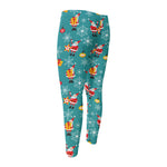 Christmas Santa Gift Pattern Print Men's Compression Pants