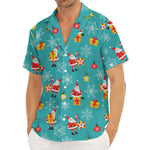 Christmas Santa Gift Pattern Print Men's Deep V-Neck Shirt