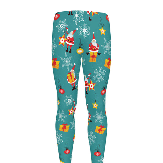 Christmas Santa Gift Pattern Print Men's leggings