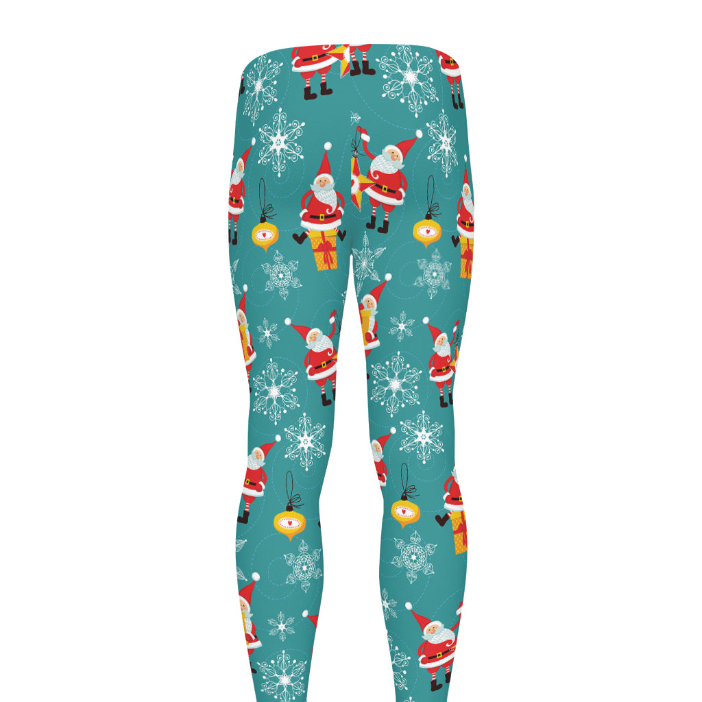 Christmas Santa Gift Pattern Print Men's leggings