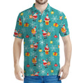 Christmas Santa Gift Pattern Print Men's Polo Shirt