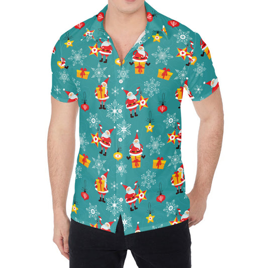 Christmas Santa Gift Pattern Print Men's Shirt