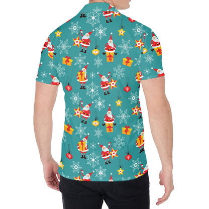 Christmas Santa Gift Pattern Print Men's Shirt
