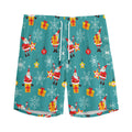 Christmas Santa Gift Pattern Print Men's Athletic Shorts