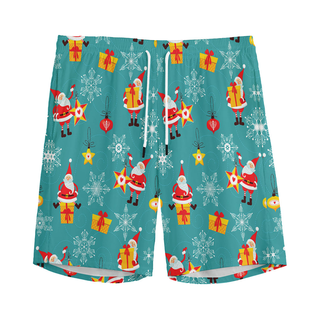 Christmas Santa Gift Pattern Print Men's Sports Shorts