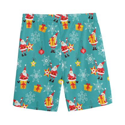 Christmas Santa Gift Pattern Print Men's Sports Shorts