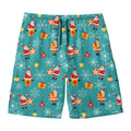 Christmas Santa Gift Pattern Print Men's Swim Trunks