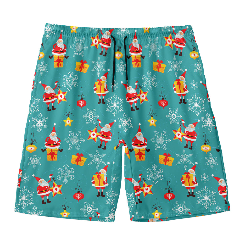Christmas Santa Gift Pattern Print Men's Swim Trunks