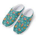 Christmas Santa Gift Pattern Print Mesh Casual Shoes
