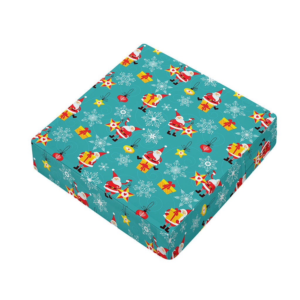 Christmas Santa Gift Pattern Print Outdoor Seat Cushion Cover