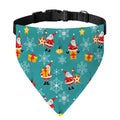 Christmas Santa Gift Pattern Print Over The Collar Dog Bandana