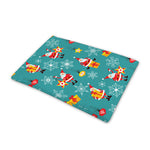 Christmas Santa Gift Pattern Print Pet Cooling Mat Cover