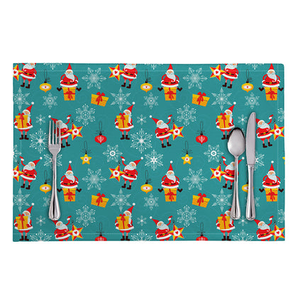 Christmas Santa Gift Pattern Print Placemat