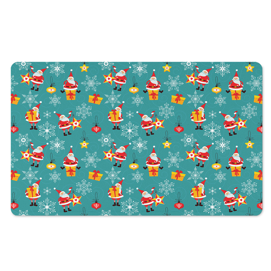 Christmas Santa Gift Pattern Print Polyester Doormat