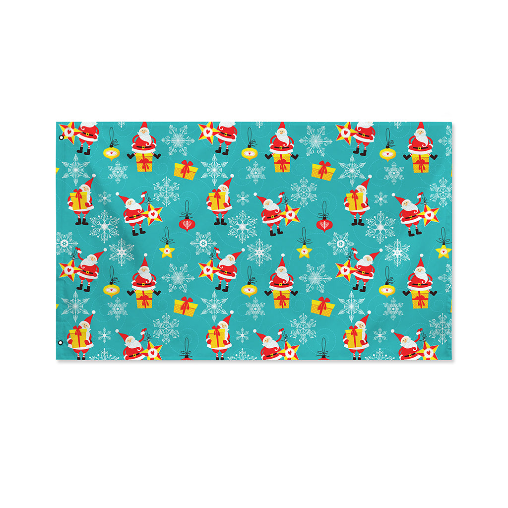 Christmas Santa Gift Pattern Print Polyester Flag
