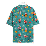 Christmas Santa Gift Pattern Print Rayon Hawaiian Shirt