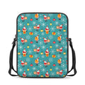 Christmas Santa Gift Pattern Print Rectangular Crossbody Bag