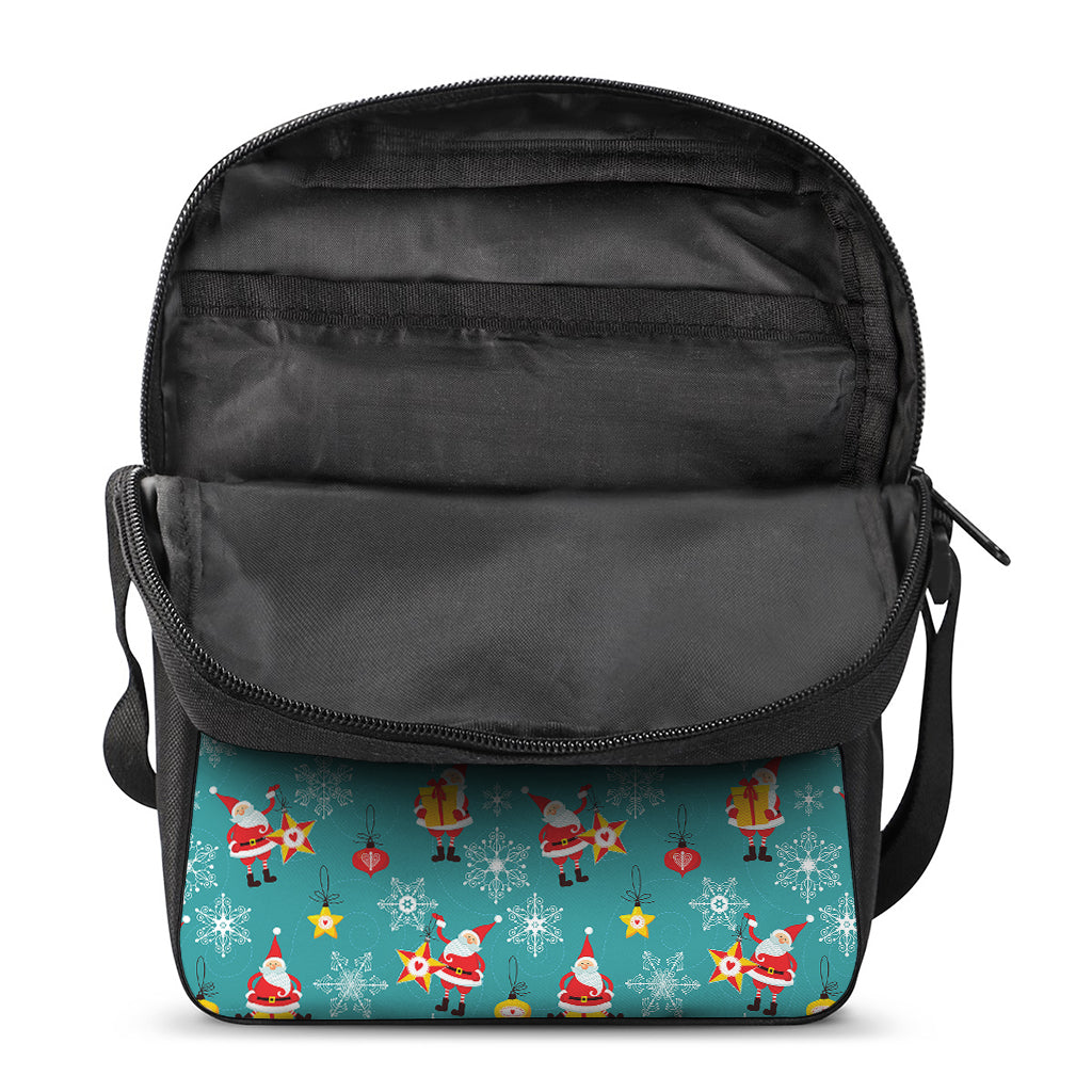 Christmas Santa Gift Pattern Print Rectangular Crossbody Bag