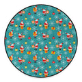 Christmas Santa Gift Pattern Print Round Floor Mat
