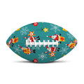 Christmas Santa Gift Pattern Print Rugby Ball