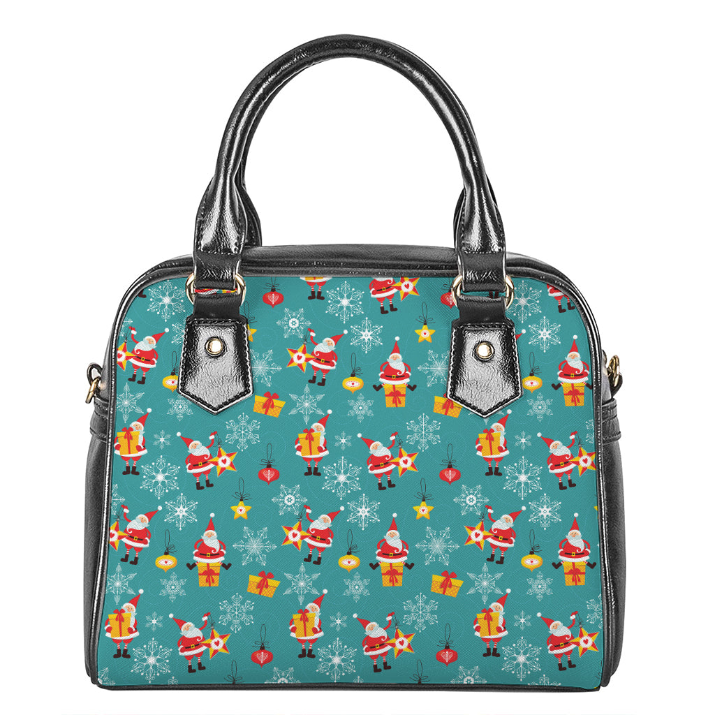Christmas Santa Gift Pattern Print Shoulder Handbag
