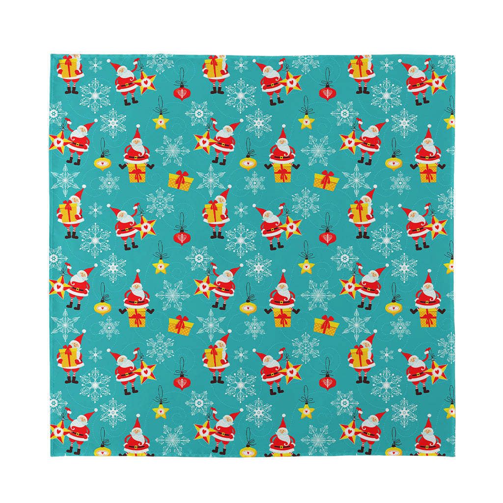 Christmas Santa Gift Pattern Print Silk Bandana
