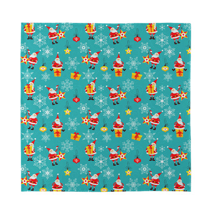 Christmas Santa Gift Pattern Print Silk Bandana