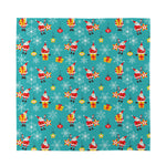 Christmas Santa Gift Pattern Print Silk Bandana