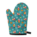 Christmas Santa Gift Pattern Print Single Oven Mitt