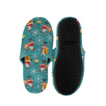 Christmas Santa Gift Pattern Print Slippers