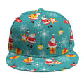 Christmas Santa Gift Pattern Print Snapback Cap
