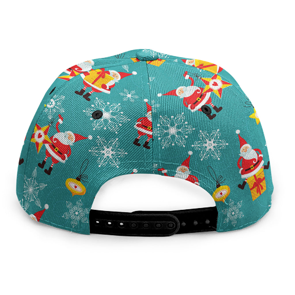 Christmas Santa Gift Pattern Print Snapback Cap
