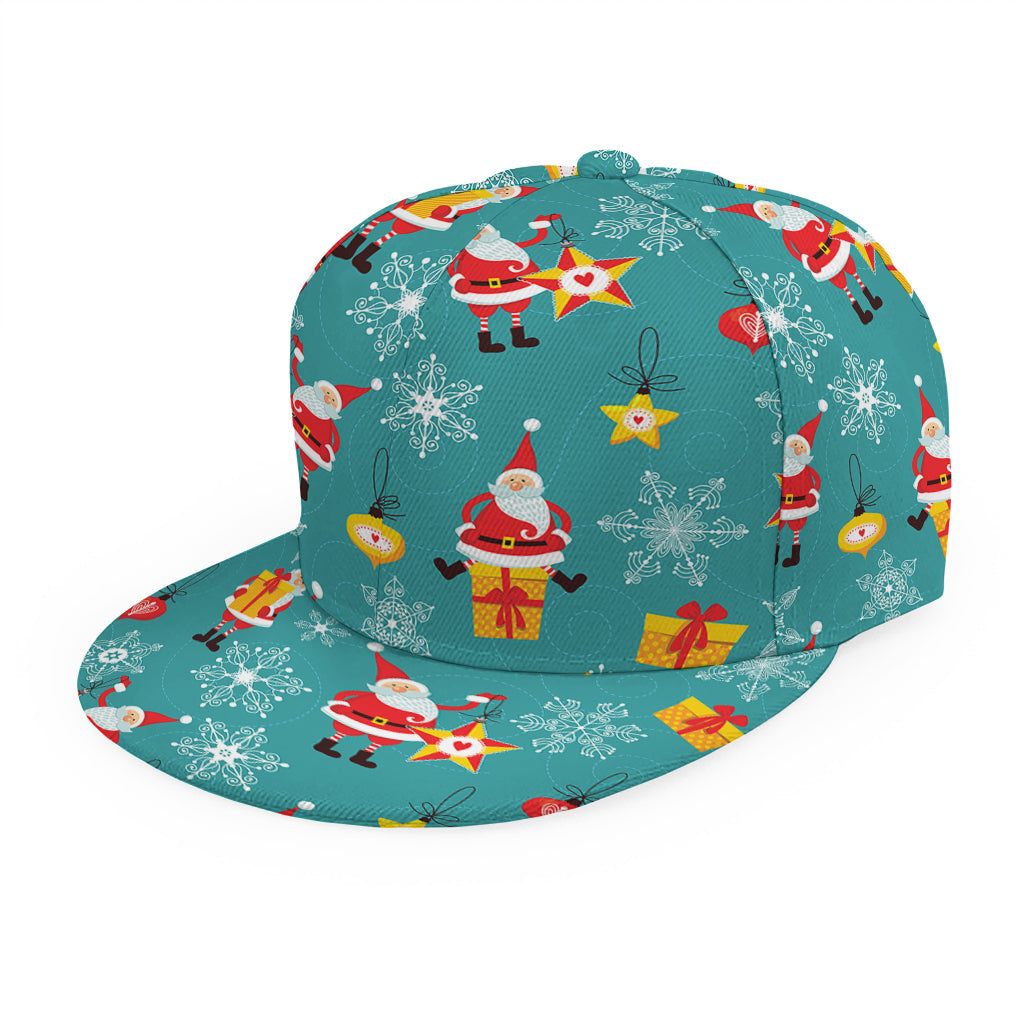 Christmas Santa Gift Pattern Print Snapback Cap