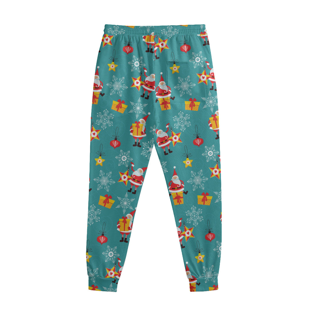 Christmas Santa Gift Pattern Print Sweatpants