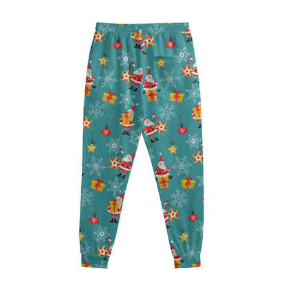 Christmas Santa Gift Pattern Print Sweatpants