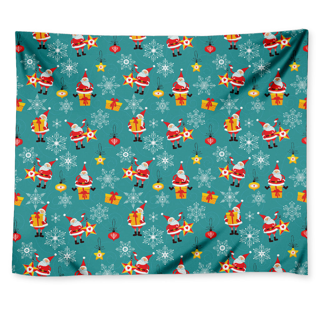 Christmas Santa Gift Pattern Print Tapestry