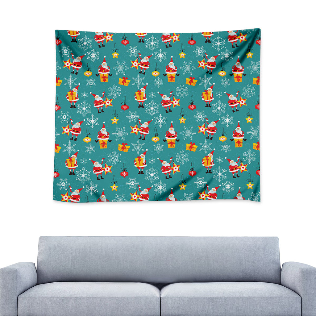 Christmas Santa Gift Pattern Print Tapestry