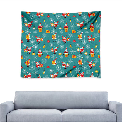 Christmas Santa Gift Pattern Print Tapestry